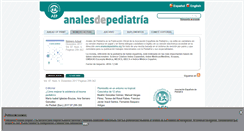 Desktop Screenshot of analesdepediatria.org